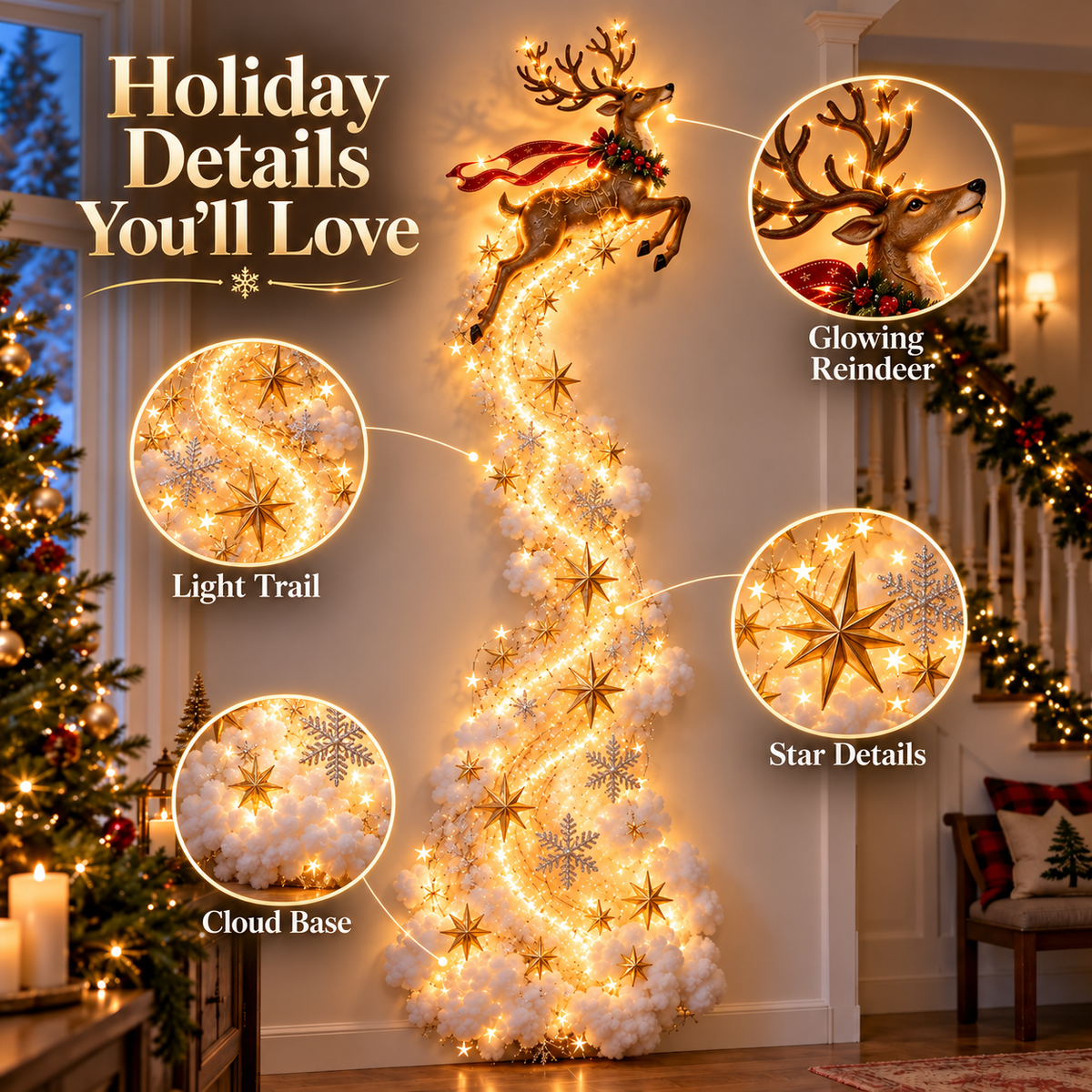 GlowHaven – Christmas Magic Trail Wall Light