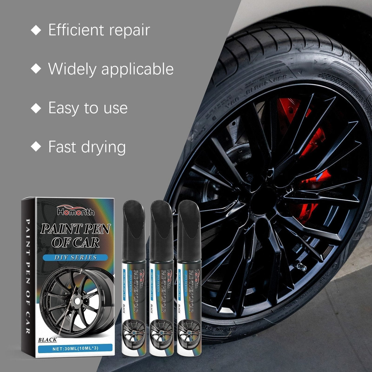 RimRevive – Black Wheel Scuff Repair Pen