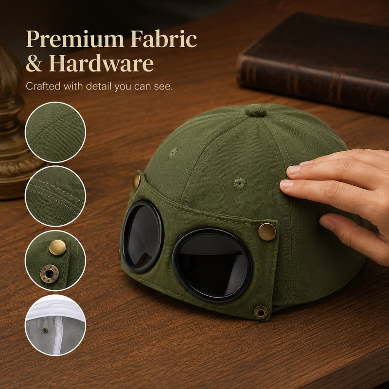 AeroVanta – Detachable Goggle Pilot Baseball Cap