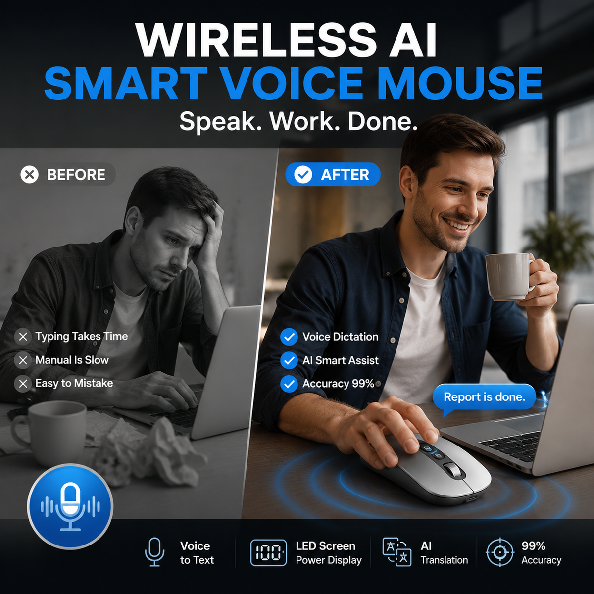 VoiceCore – AI Smart Wireless Voice Mouse