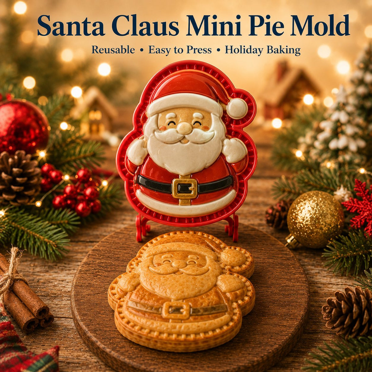 JollyBake – 16-Design Holiday Pie Mold Set