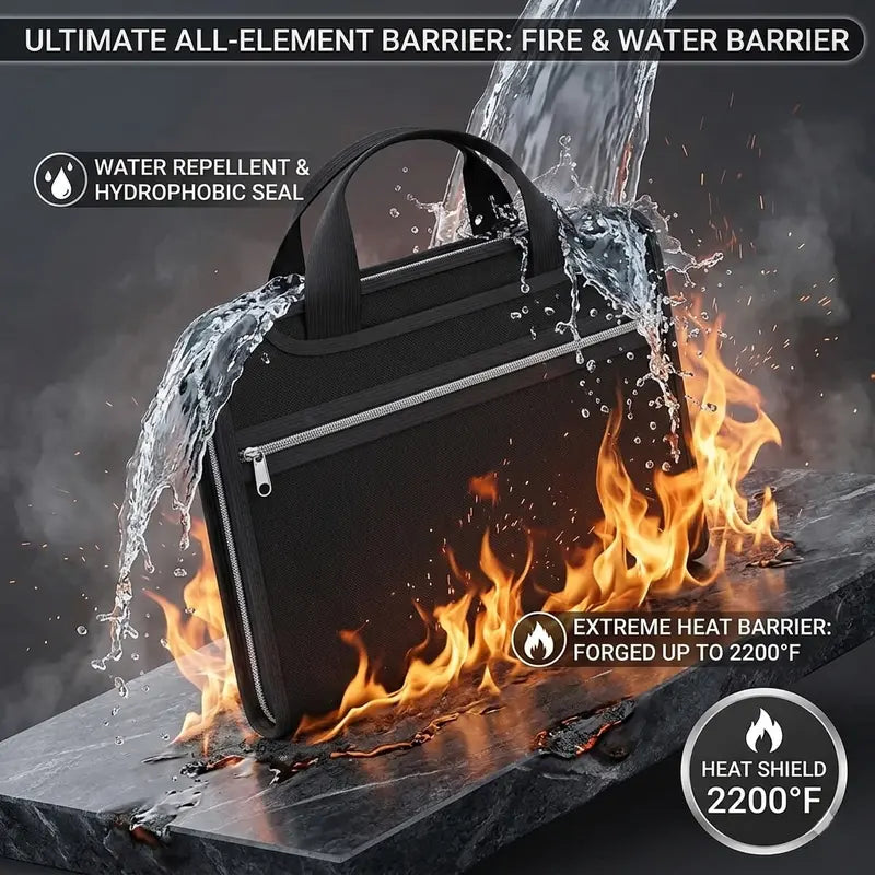 EmberVault – Fire-Resistant A4 Document Organizer Bag