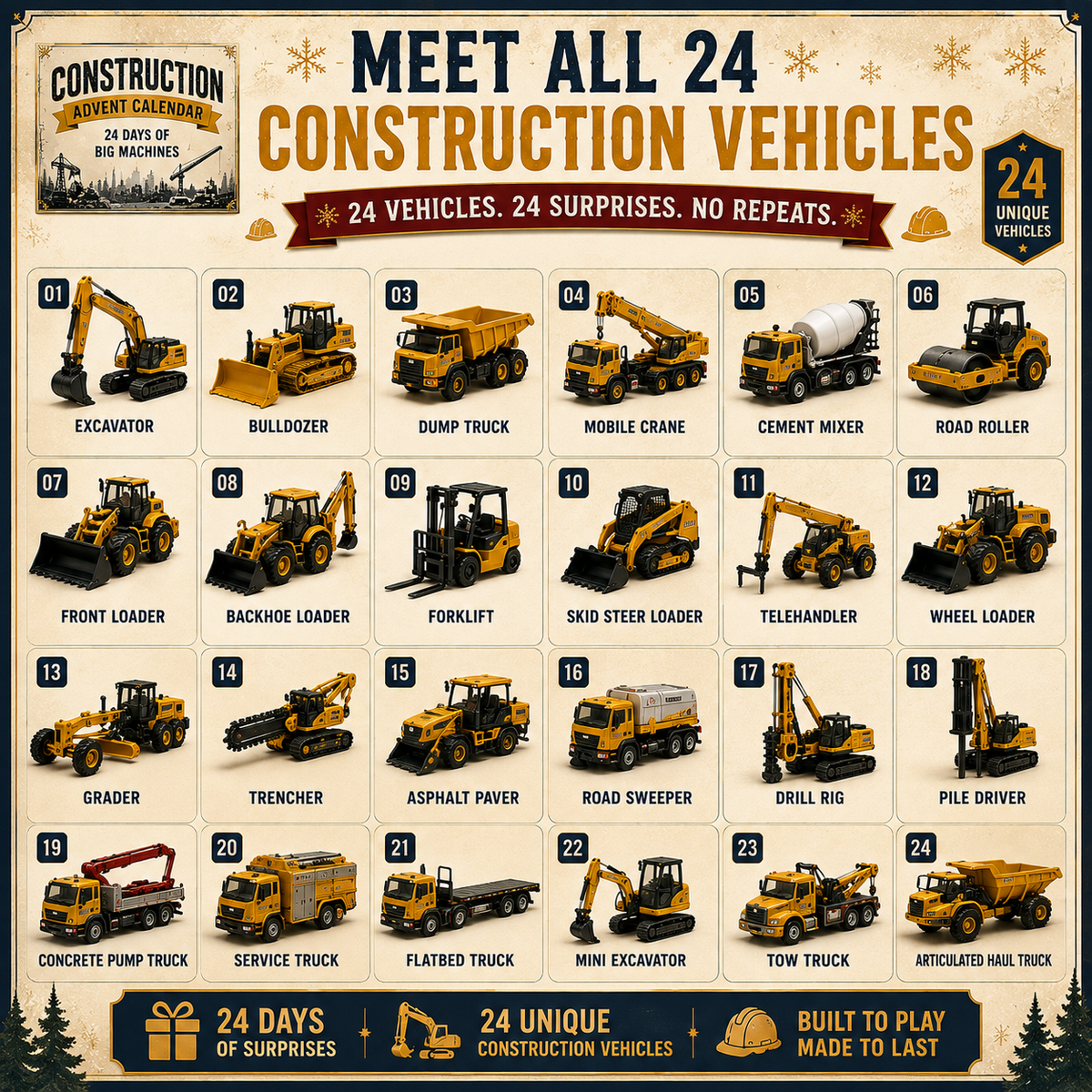 WonderWheels – 24-Day Vehicle Christmas Calendar