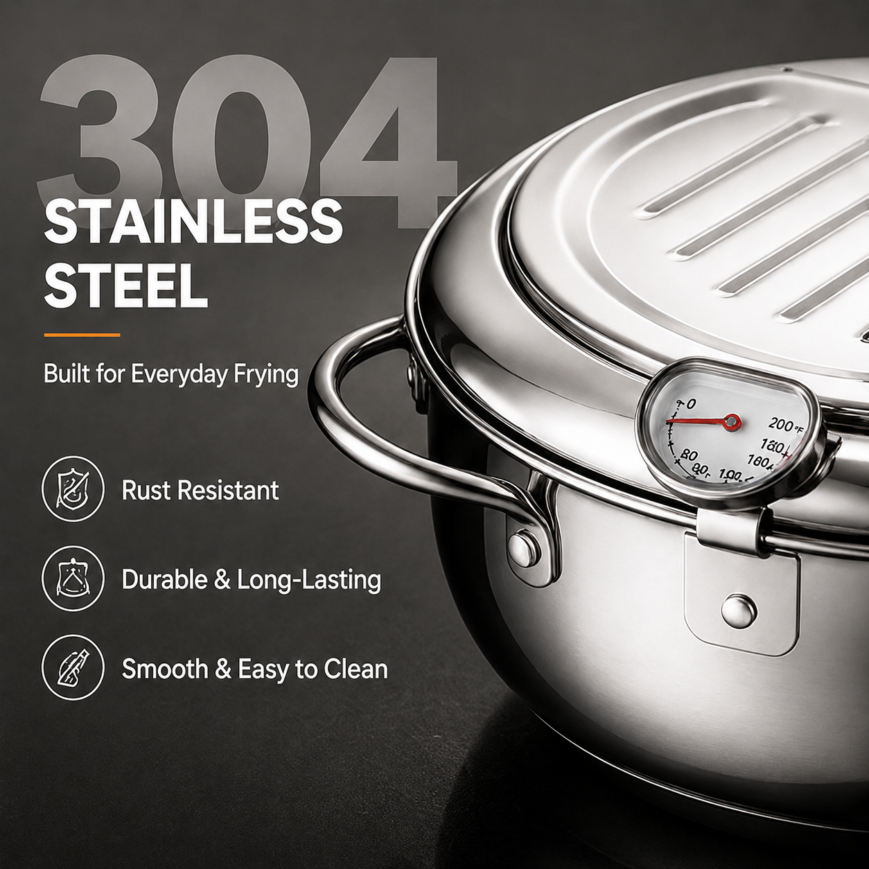 FryMaster – 304 Stainless Steel Stovetop Deep Fryer Pot