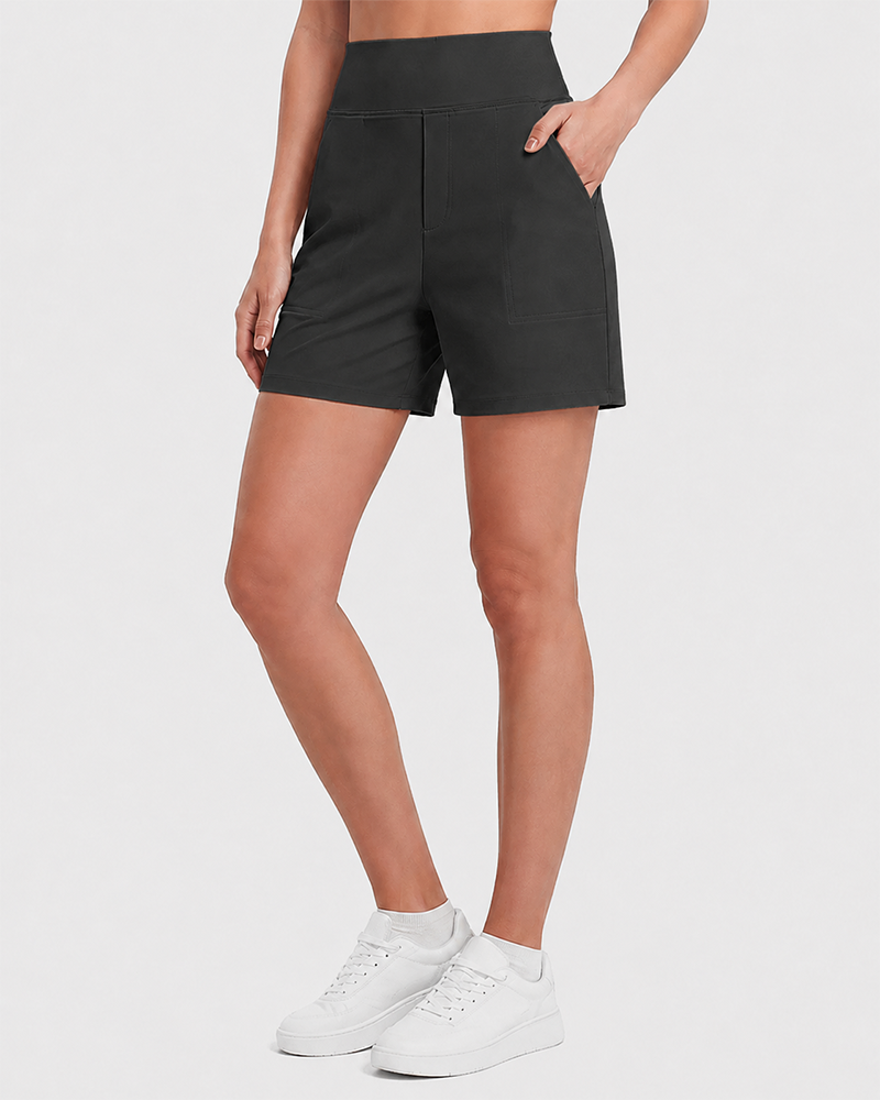FlexEllea – High-Waisted Athletic Bermuda Shorts
