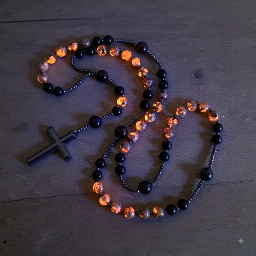SpiritStone – Unisex Rosary Cross Necklace