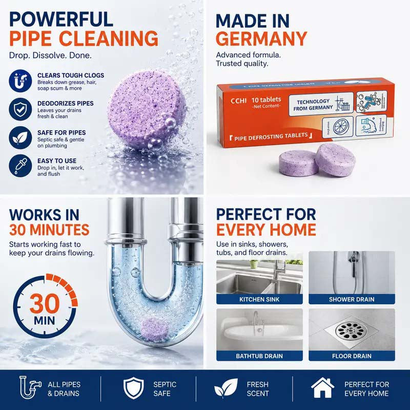 DrainEase – 2-in-1  Concentrated Drain Cleaner Tablets