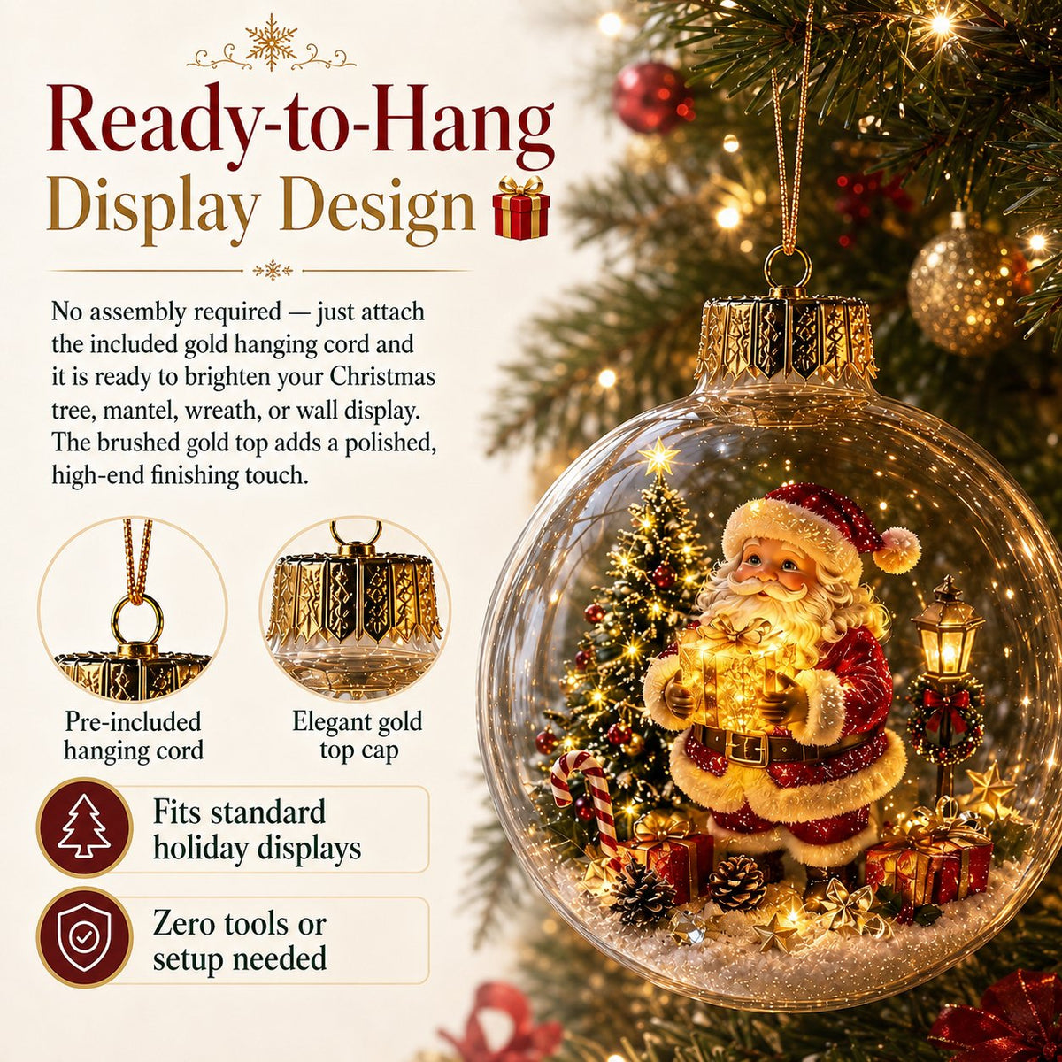 ChristmasAura – Glowing Holiday Diorama Ornament