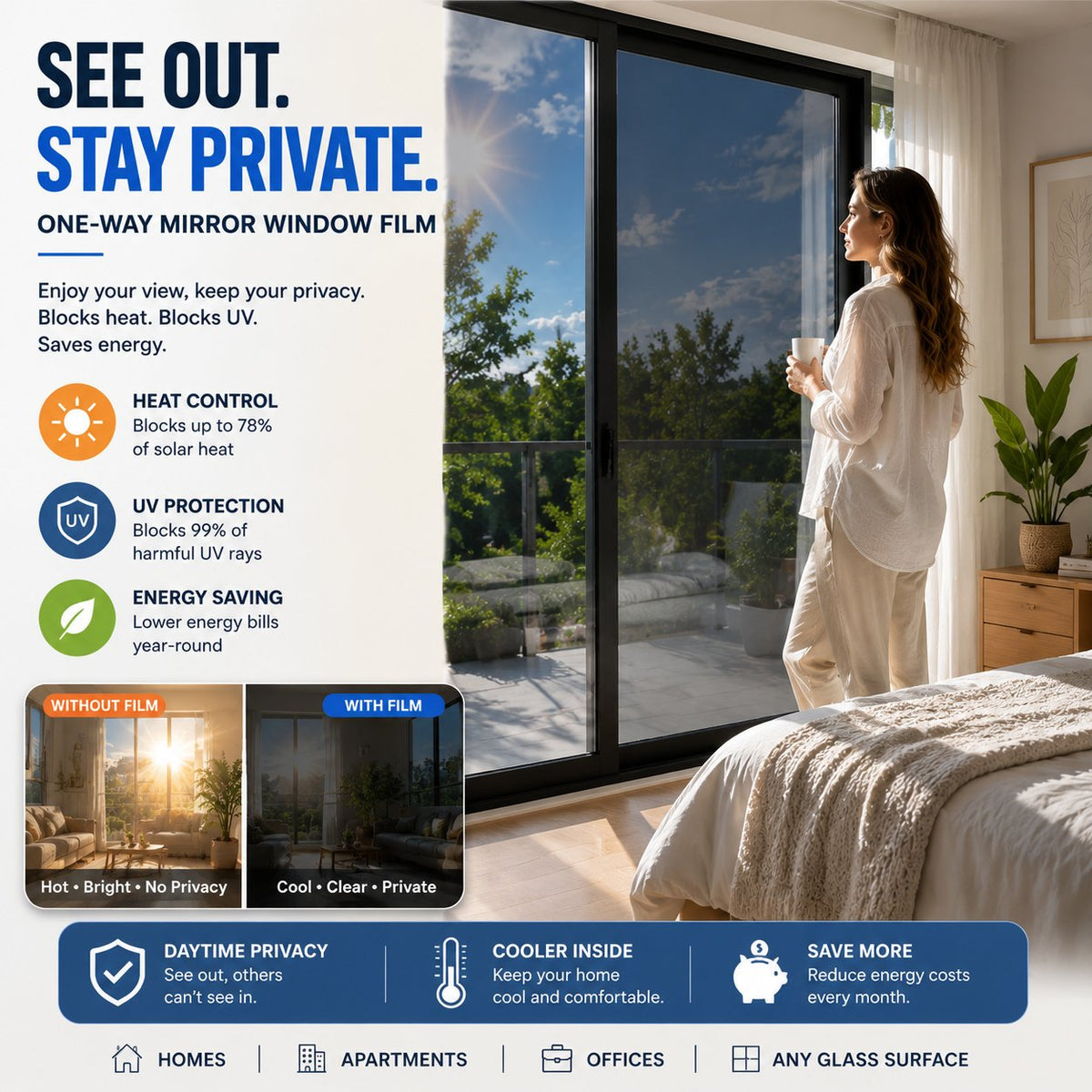MirrorShield – One-Way Reflective Privacy Film