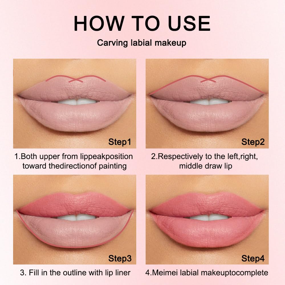 LuxeLine – 12-Piece Matte Lip Liner Set