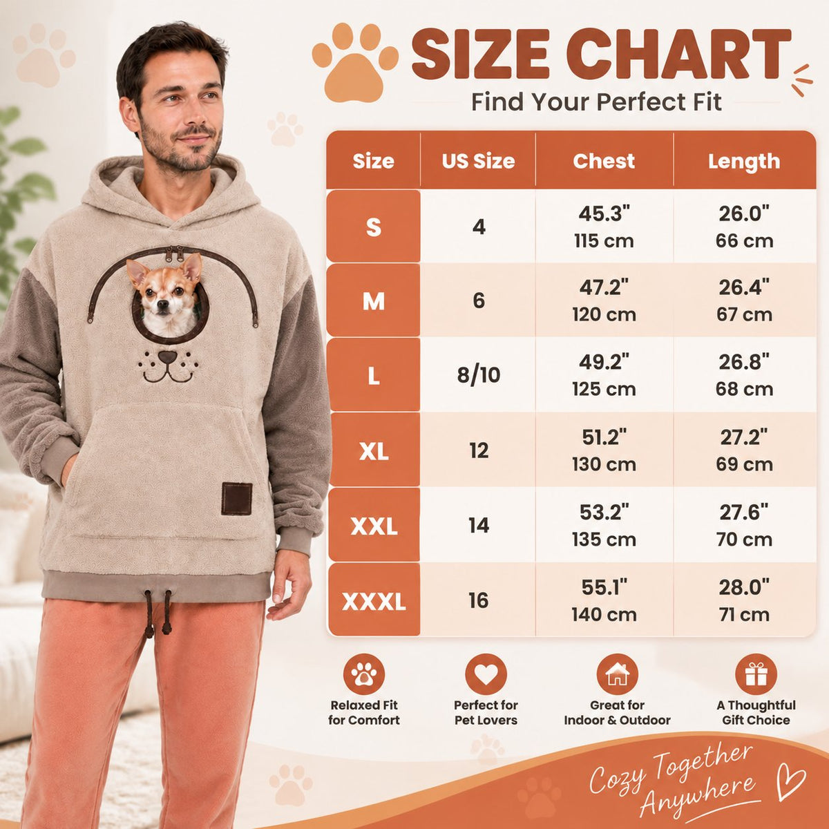 WarmWhiskers – Cozy Cat & Small Dog Hoodie