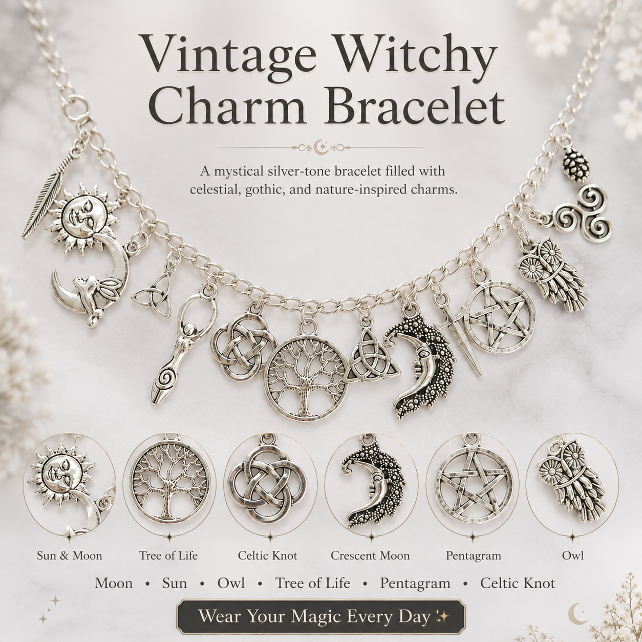 StellarSoul – Witchy Charm Bracelet