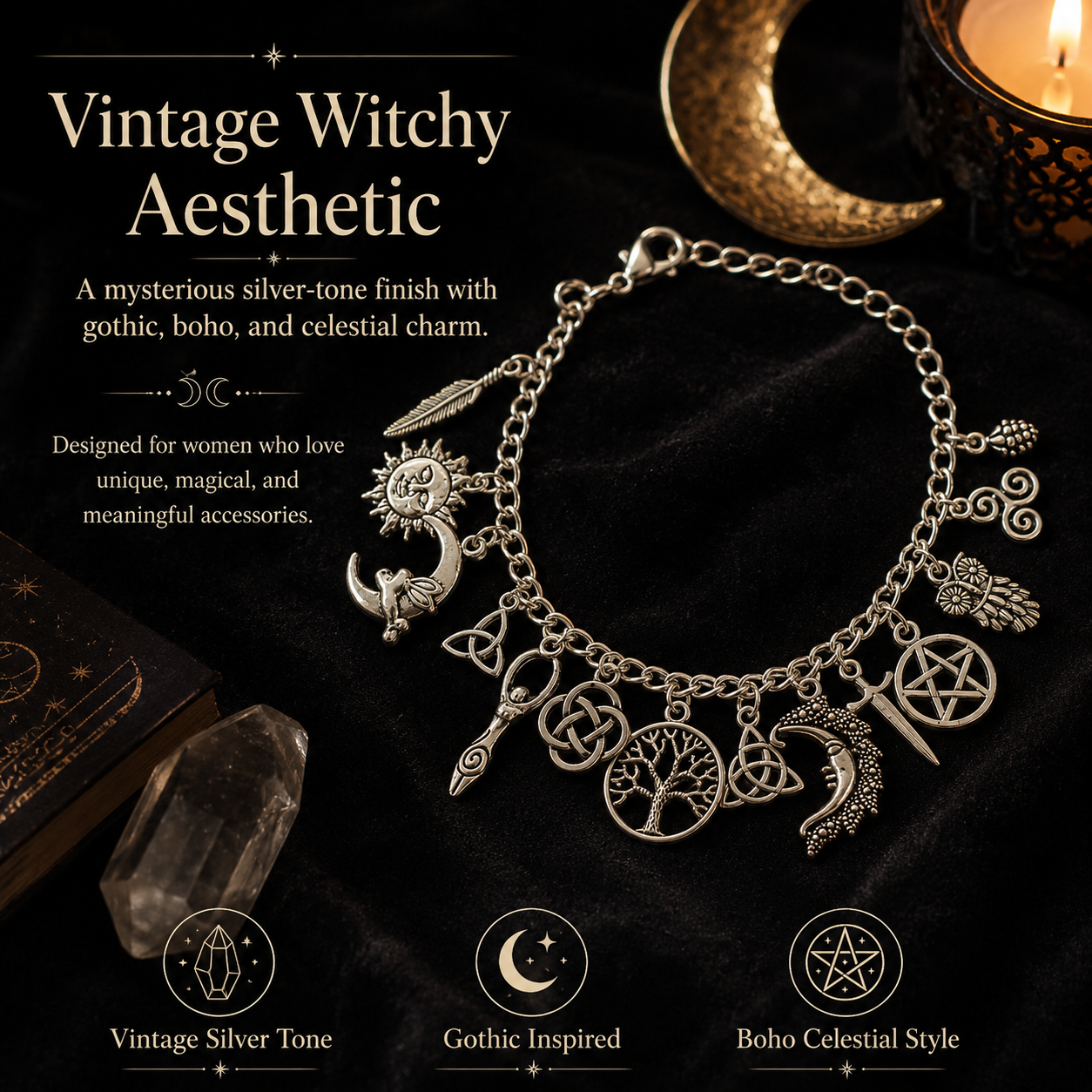 StellarSoul – Witchy Charm Bracelet