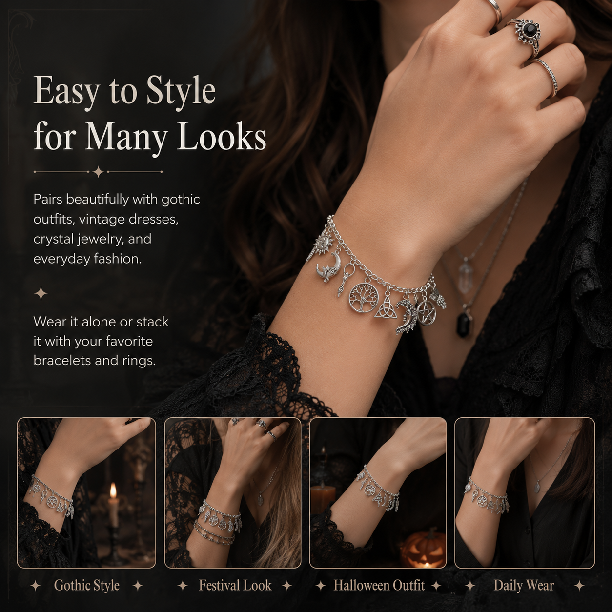 StellarSoul – Witchy Charm Bracelet