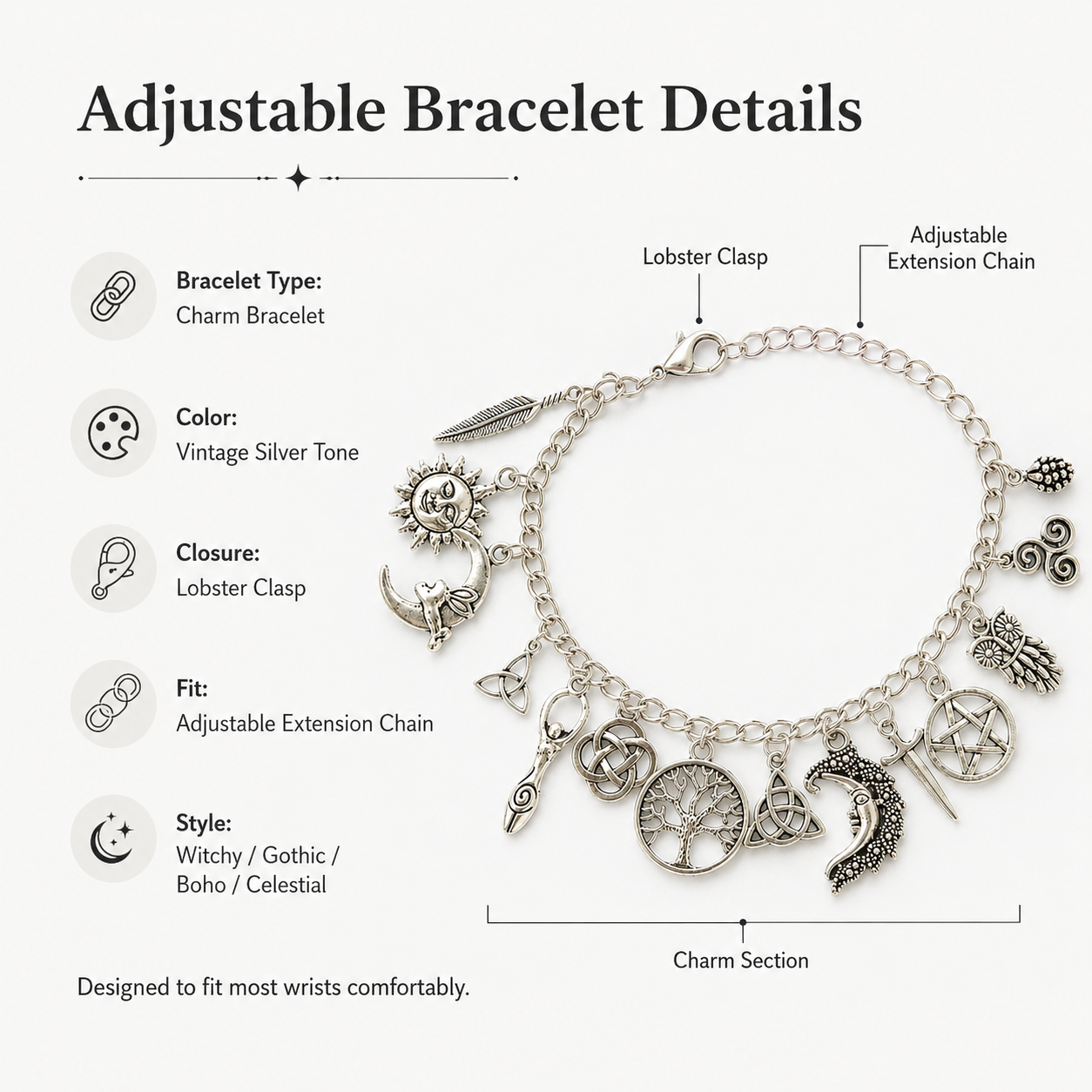 StellarSoul – Witchy Charm Bracelet