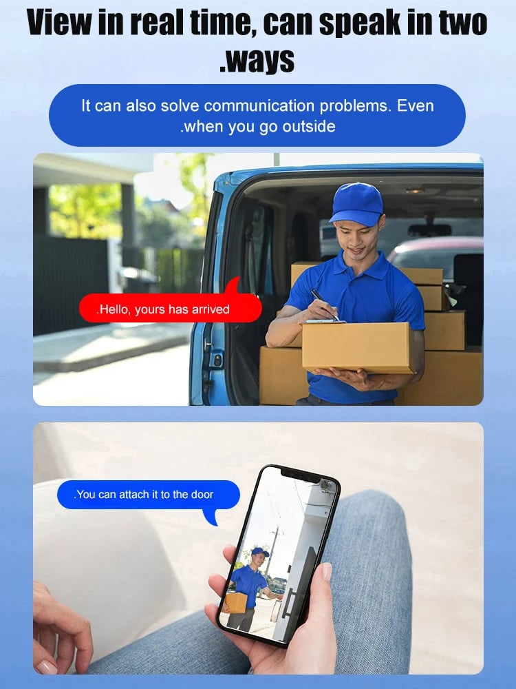 [Upgraded ultra-invisible] No-plug camera