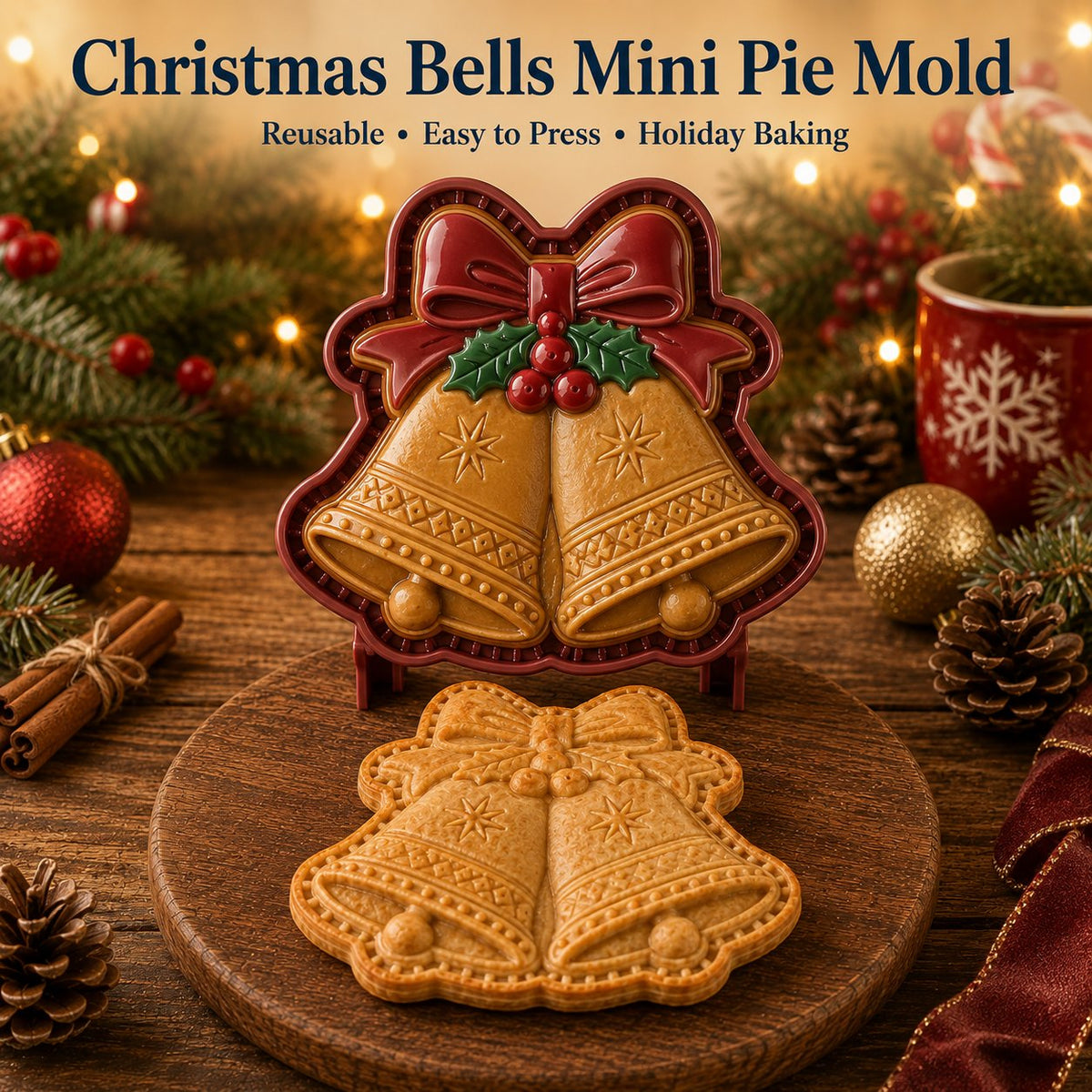 JollyBake – 16-Design Holiday Pie Mold Set