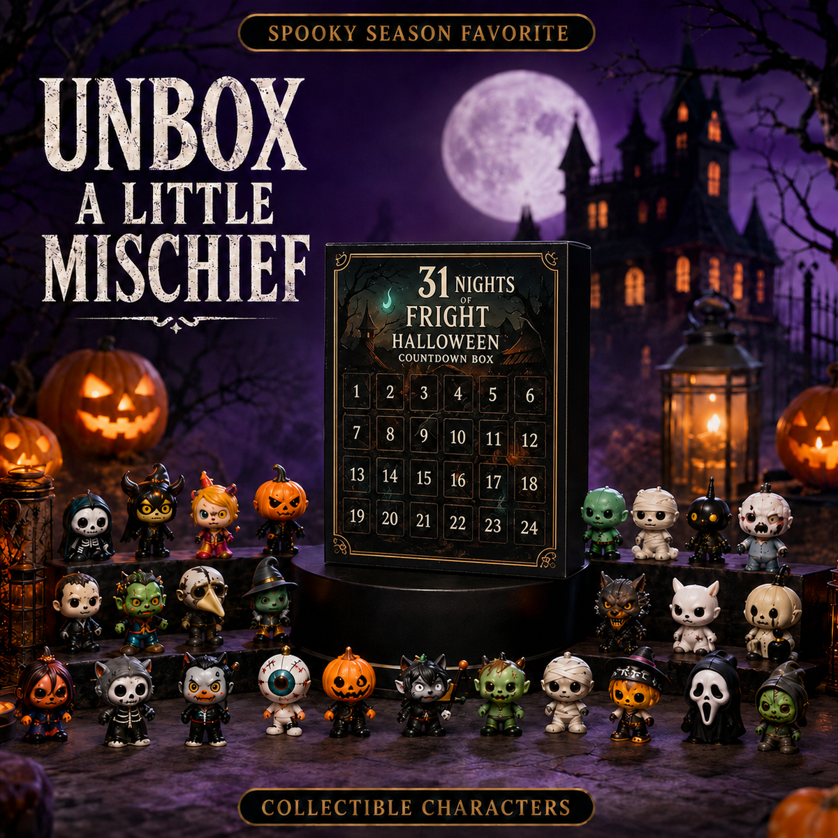 HauntHaven – Halloween Mini Figure Countdown Calendar