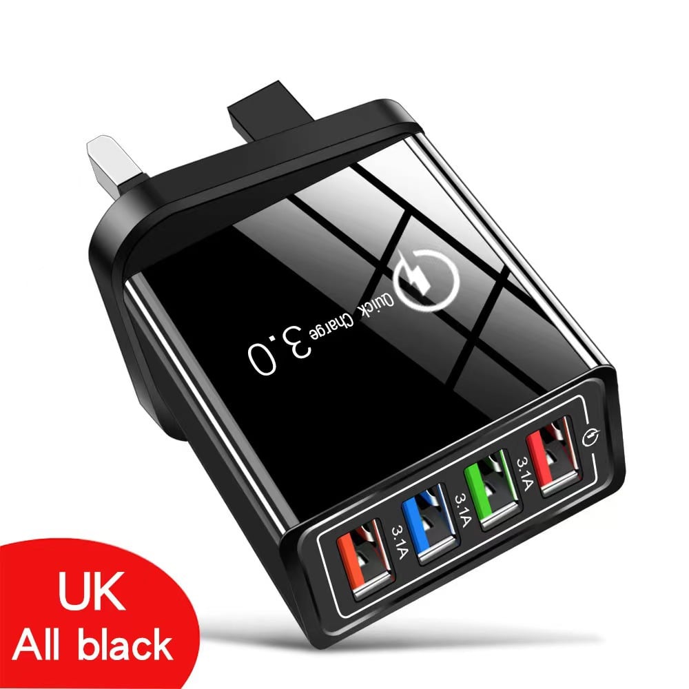 VoltarisCore – 4-Port Quick Charge Travel Adapter