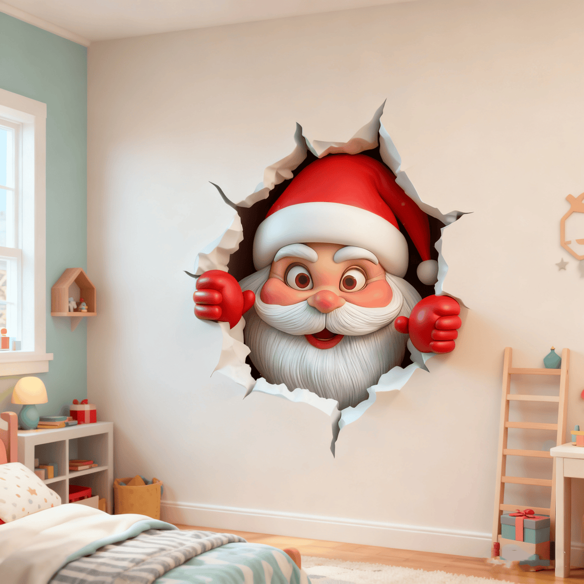 MerryWall – 3D Santa Claus Christmas Wall Sticker