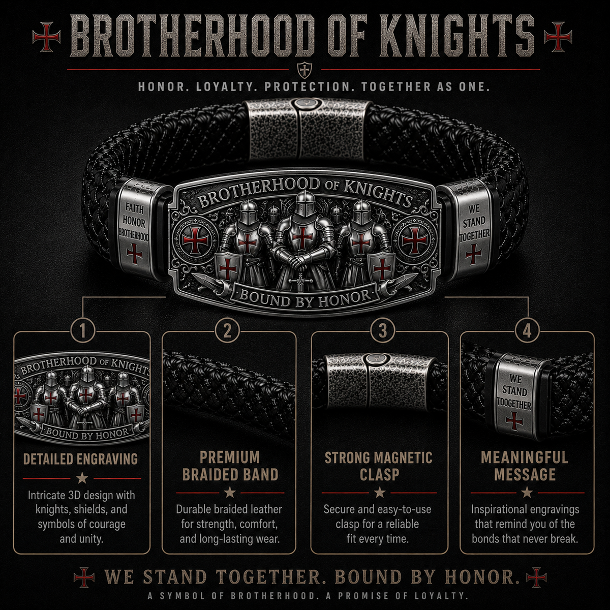 KnightBond – Brotherhood of Knights Honor Bracelet