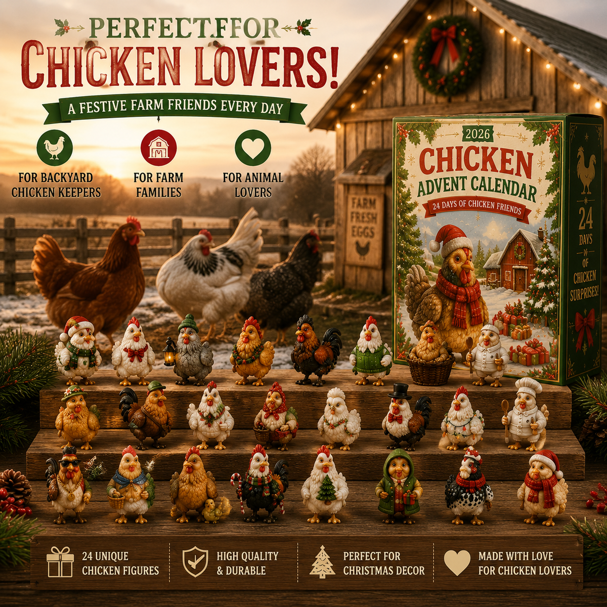 MerryChicks – 24-Day Christmas Chicken Collection