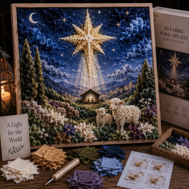 FaithCraft – 3D Christian Fabric Poke Art Kit