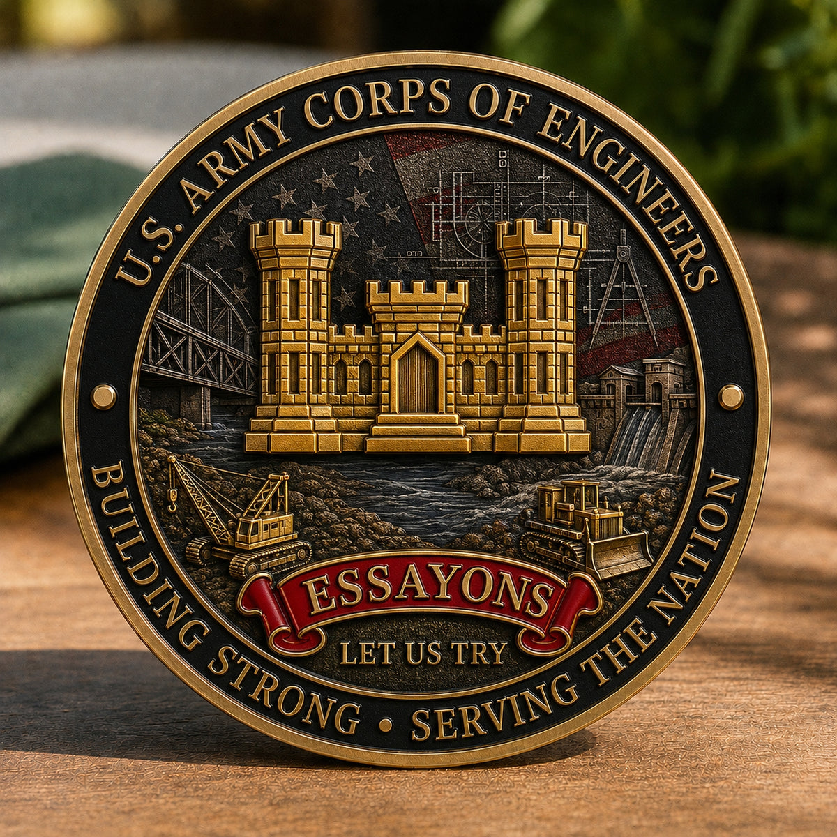 🏰U.S. Army Corps of Engineers “Essayons – Let Us Try” Commemorative Coin
