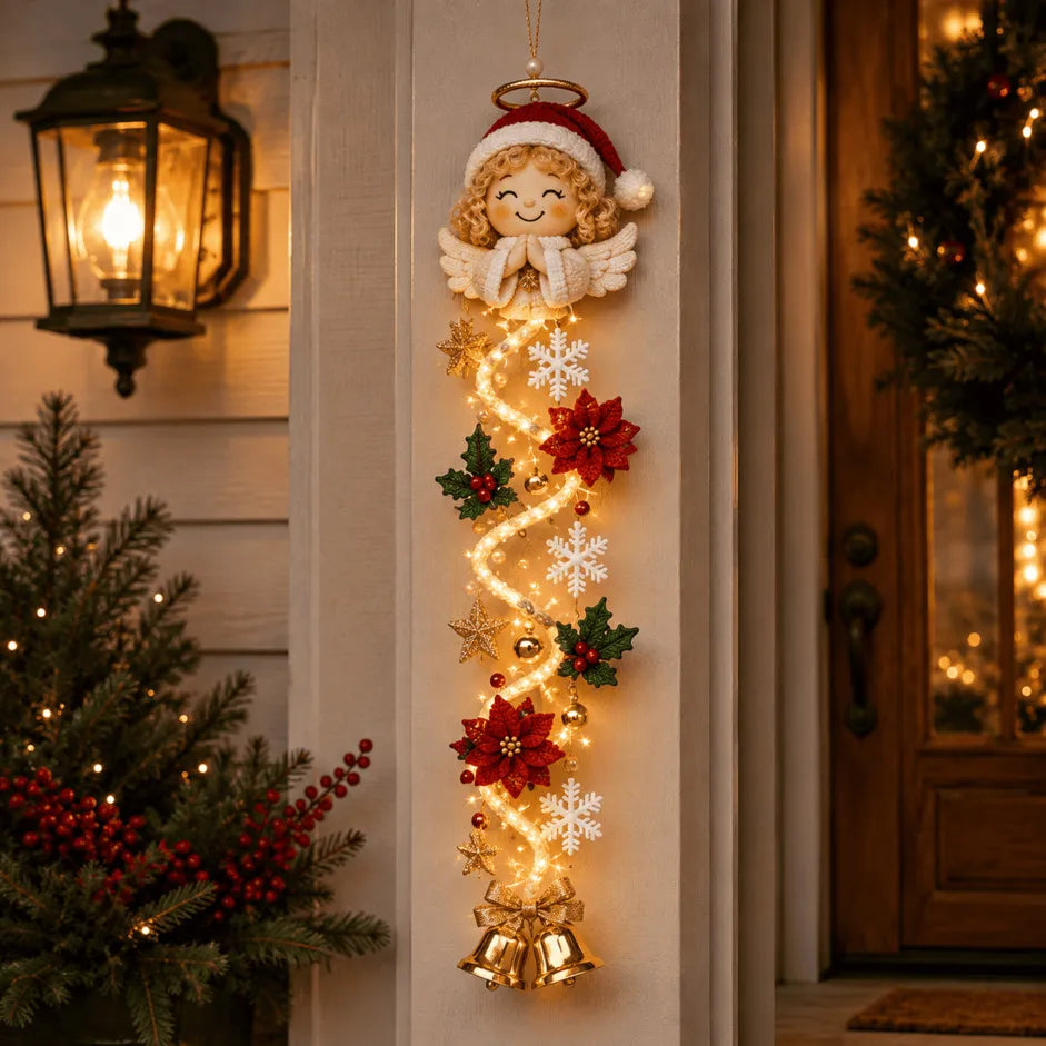 MerryGlow – Cascading Christmas Lighted Door Hanger