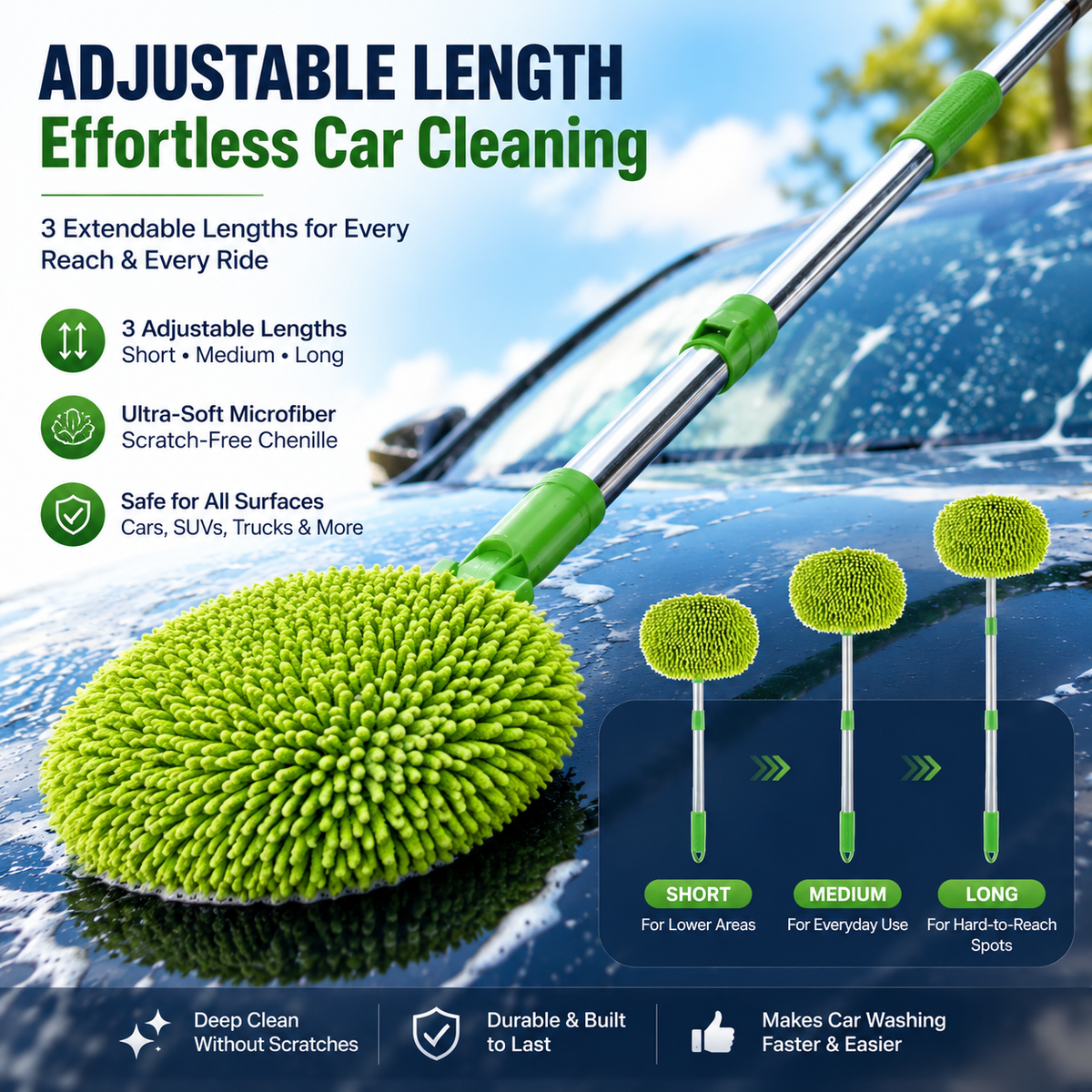 AutoSweep – Telescopic Vehicle Wash Mop