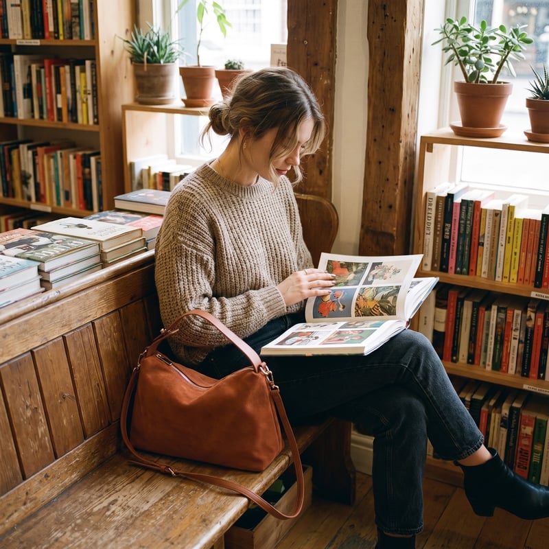 Vintara – Women’s Timeless Suede Boston Bag