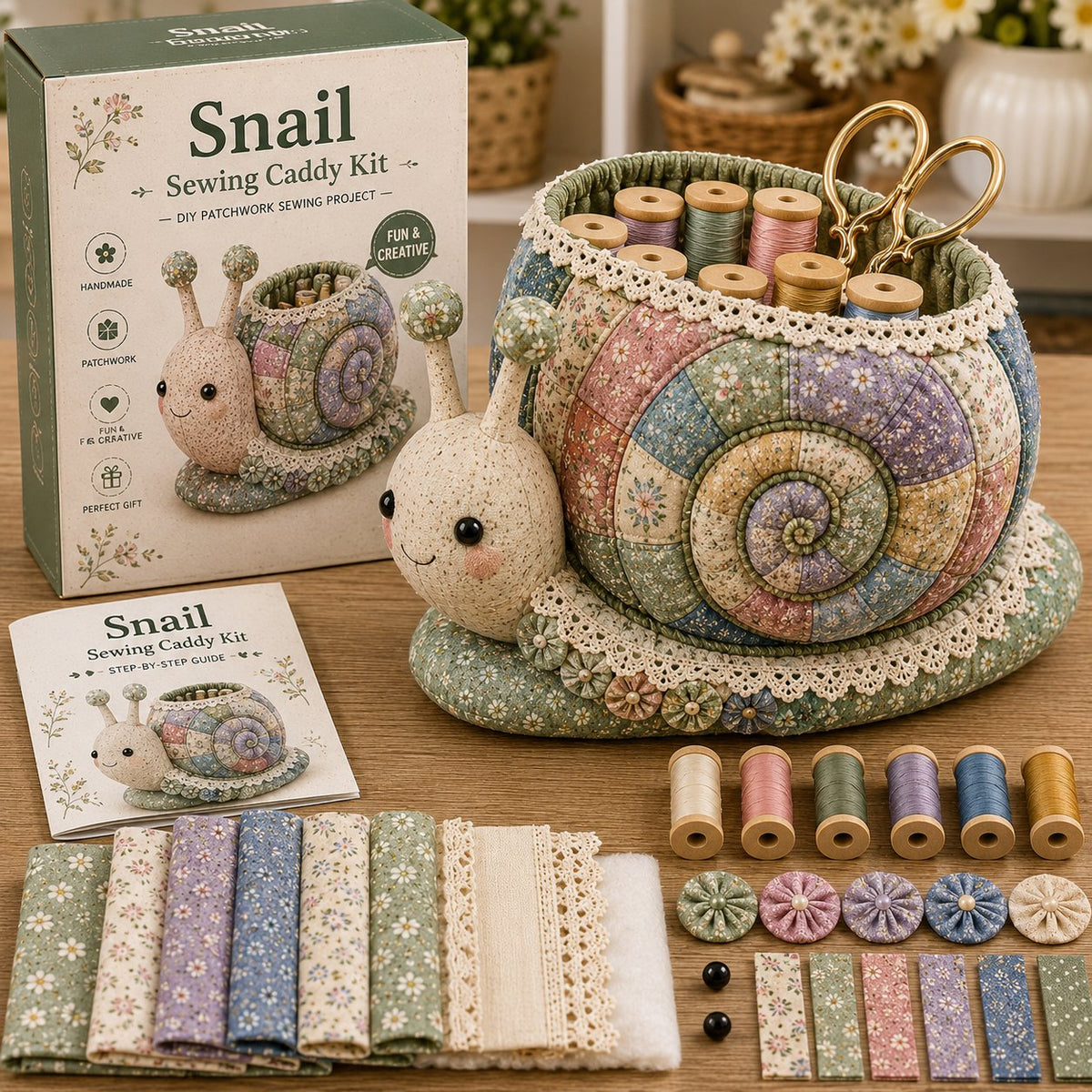 SewCottage – DIY Vintage Patchwork Sewing Caddy