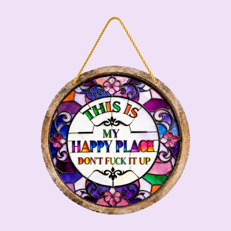 HappyNest – Colorful Vintage Window Hanging Sign