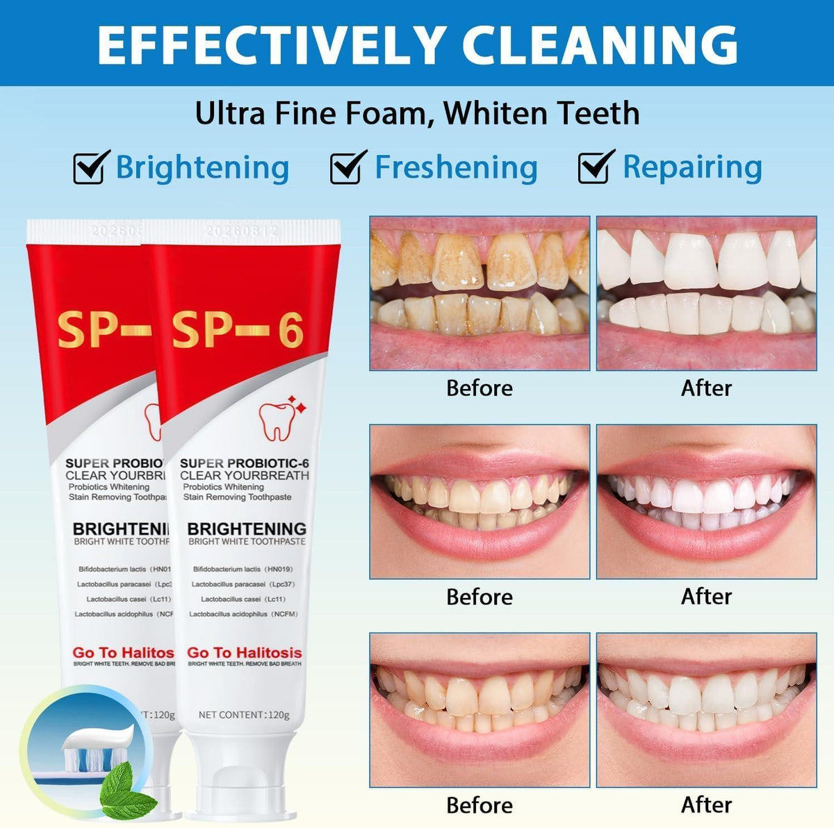 BrightBiome – Probiotic Whitening Toothpaste