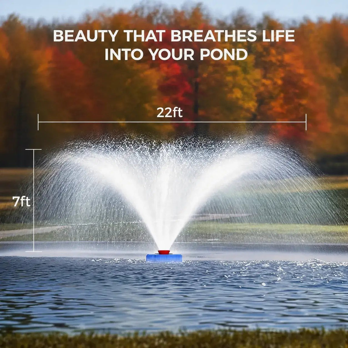 AquaCascade – Floating Pond Aeration Fountain