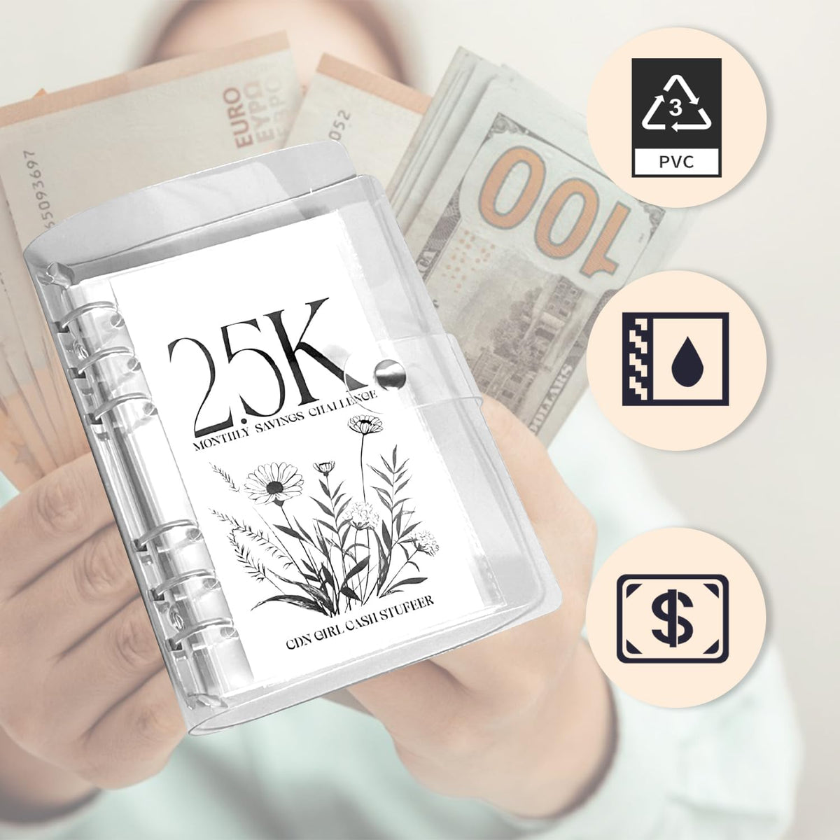 SaveNest – 12-Month Cash Savings Challenge Binder