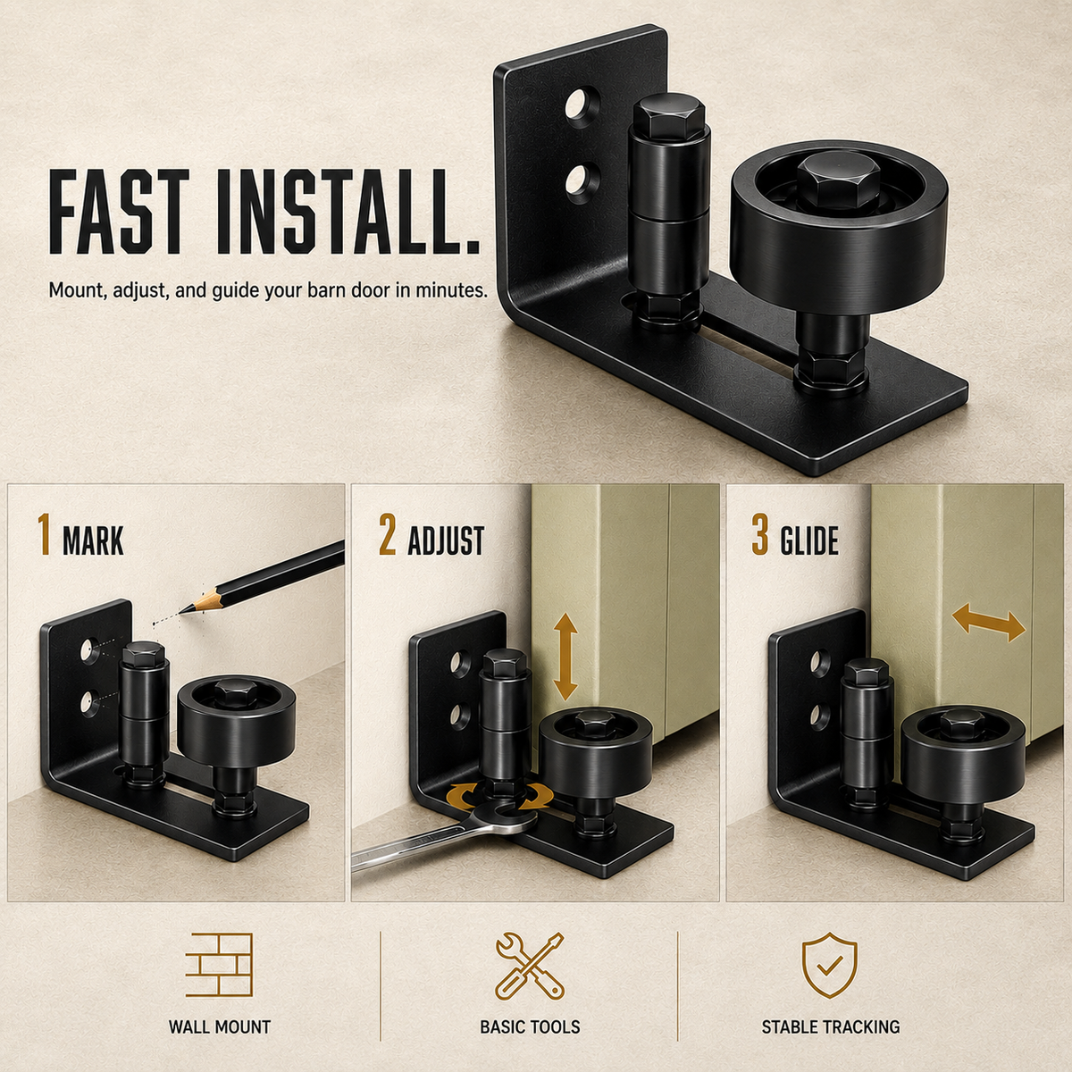 DoorAlign – Precision Barn Door Floor Guide
