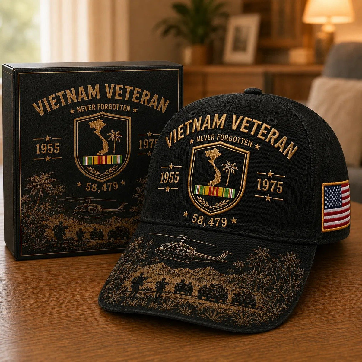 VietnamVeteran – Never Forgotten Commemorative Cap 🇺🇸