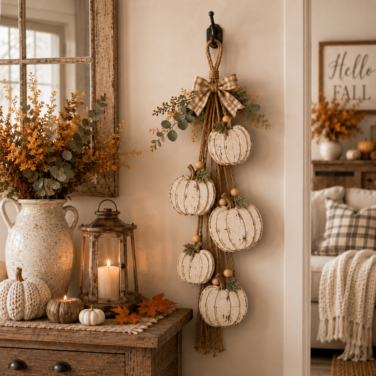 PumpkinCrest – 5-Pumpkin Fall Door Décor