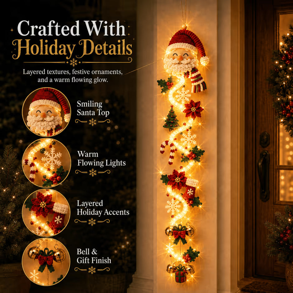 MerryGlow – Cascading Christmas Lighted Door Hanger
