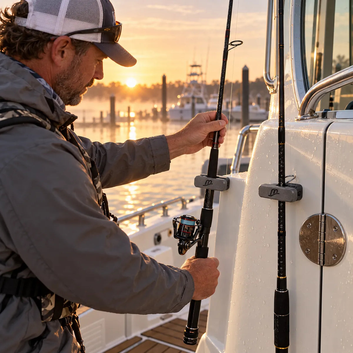 RodMate – Compact Spring-Release Fishing Rod Holder