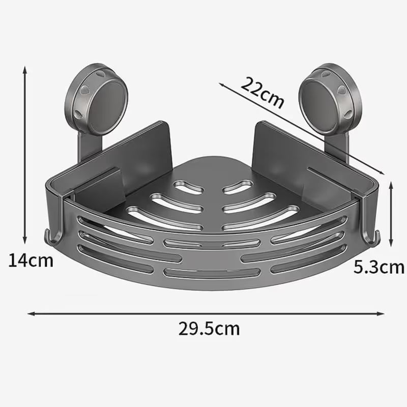 AquaVault – Triangle Suction Cup Shower Caddy
