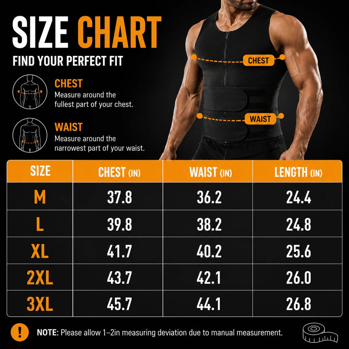 CoreForge – Men’s Sweat Sauna Shaper Vest