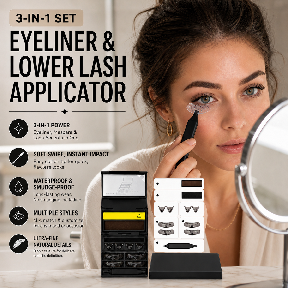 LashCraft – 3-In-1 Eyeliner & Lower Lash Stamp Kit