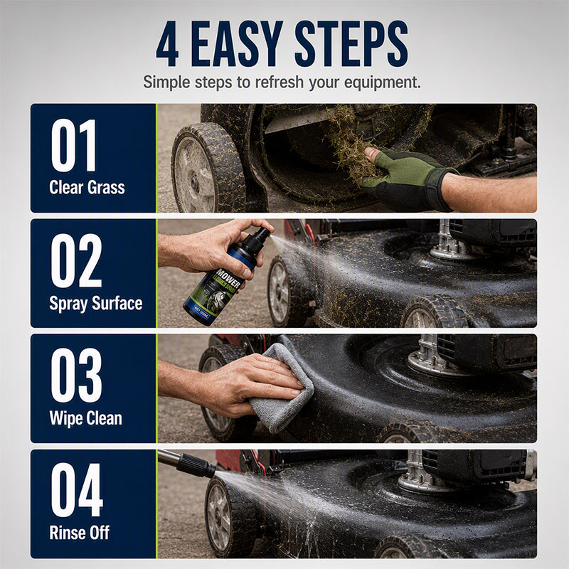 MowerMax – Heavy-Duty Lawn Mower Cleaner & Degreaser