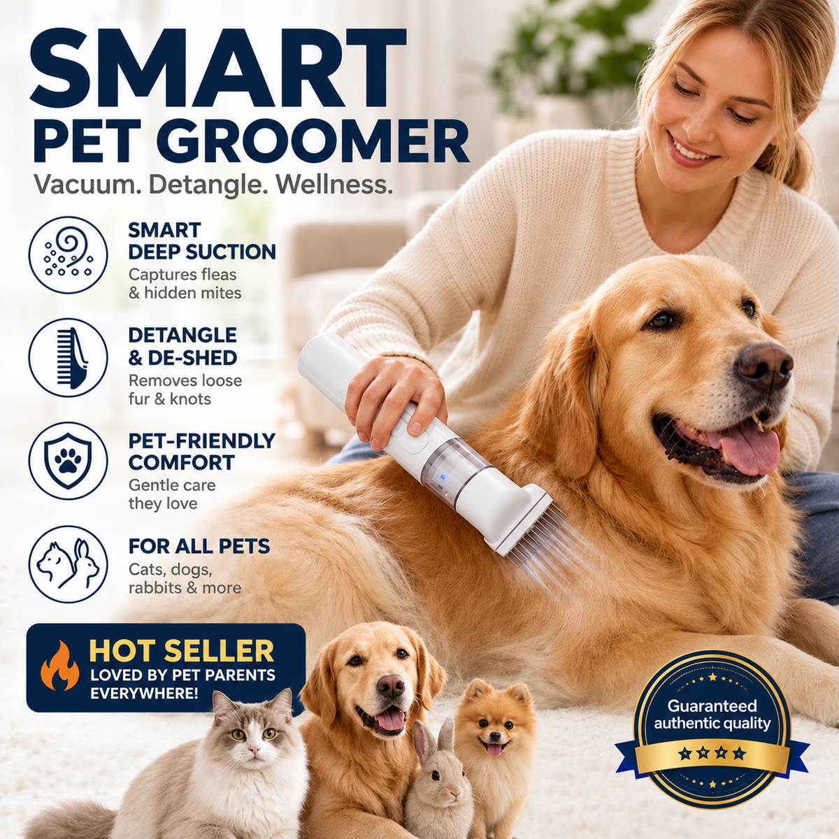 PawVanta – Electric Pet Grooming & Flea Removal Comb