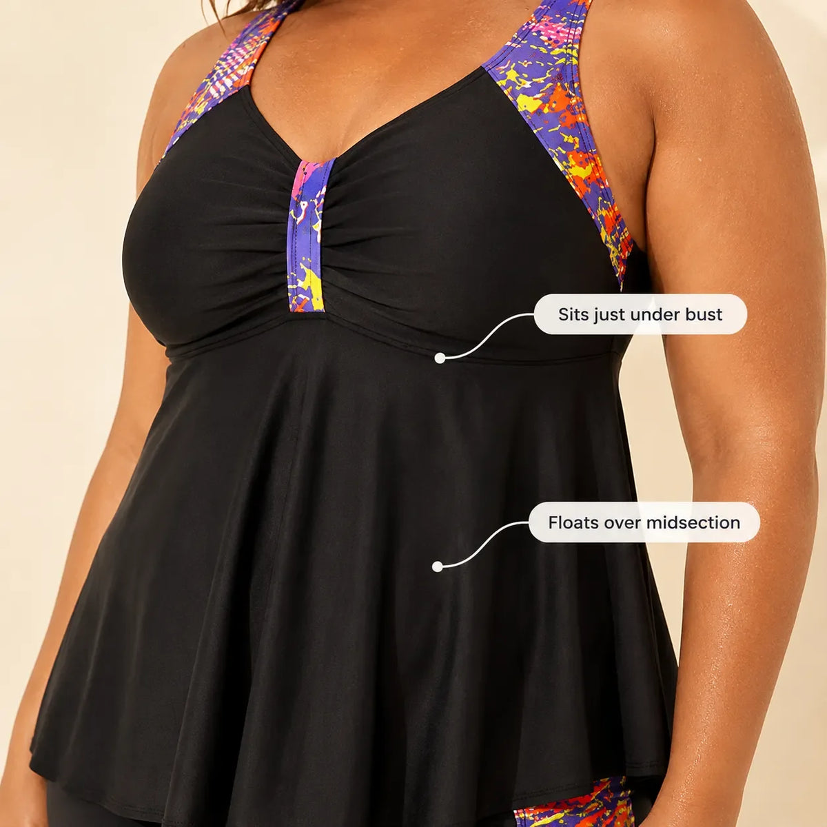 VeloraChic – Flowy Empire Tankini Set