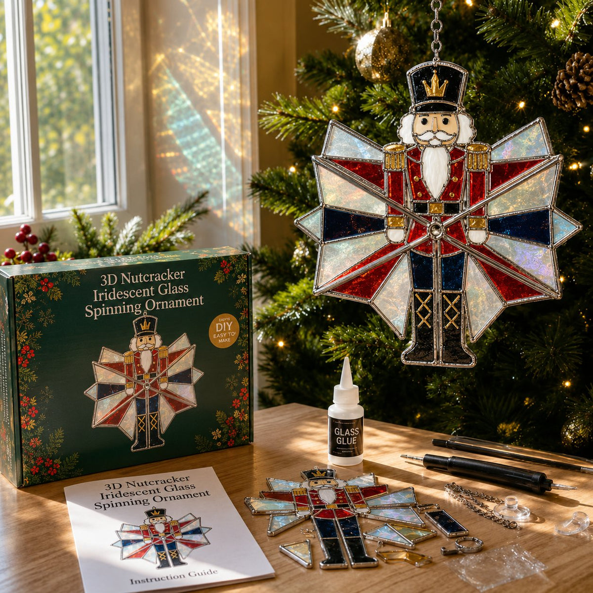 TwinkleCraft – Christmas Iridescent Suncatcher Kit