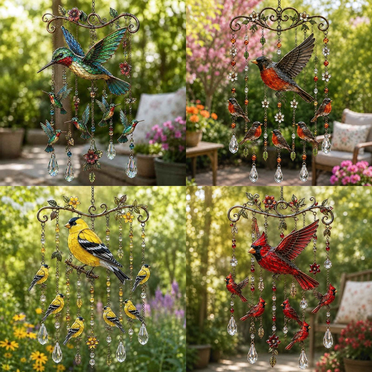 CelestiChime - Hummingbird Garden Decor