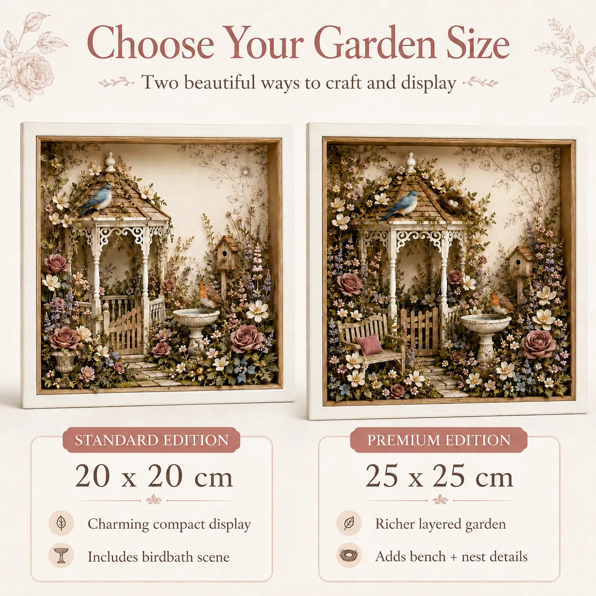 CottageCharm – DIY Layered Garden Shadow Box